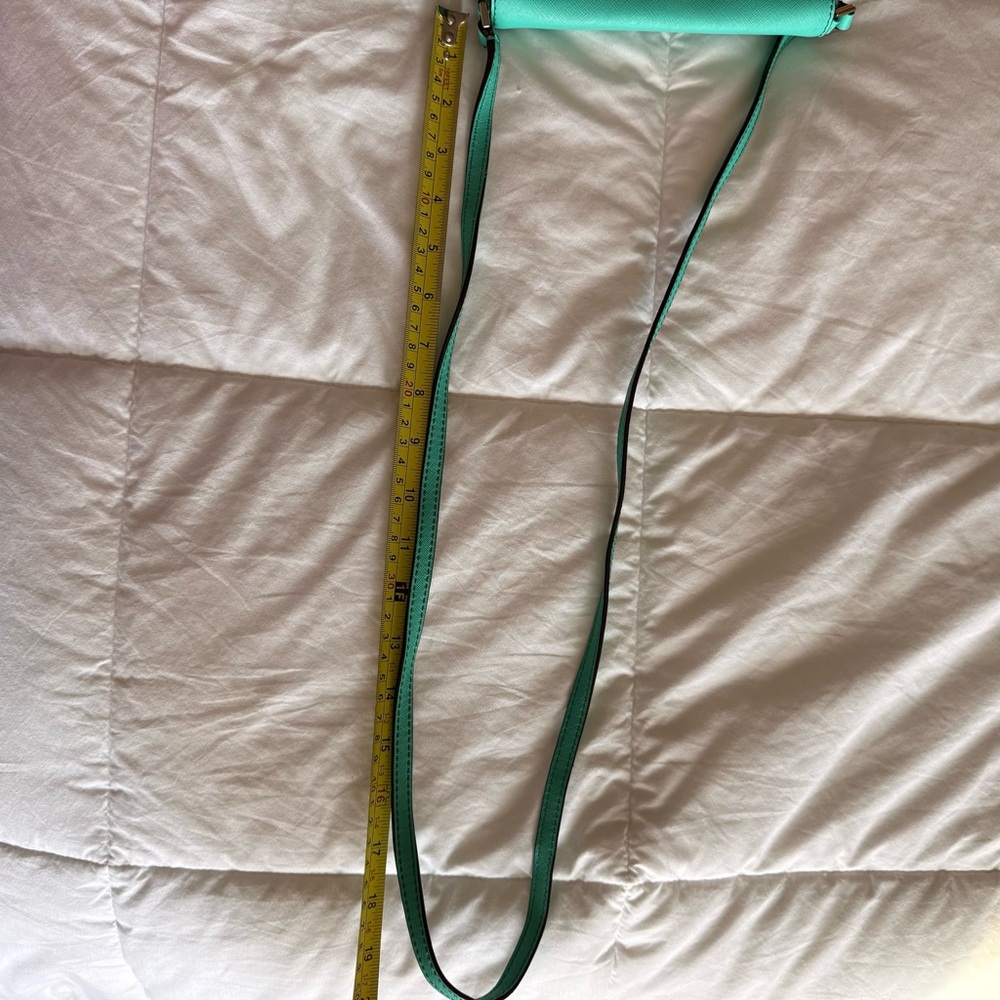 Kate Spade New York Teal Saffiano Leather Crossbody Wallet Clutch - Picture 11 of 11